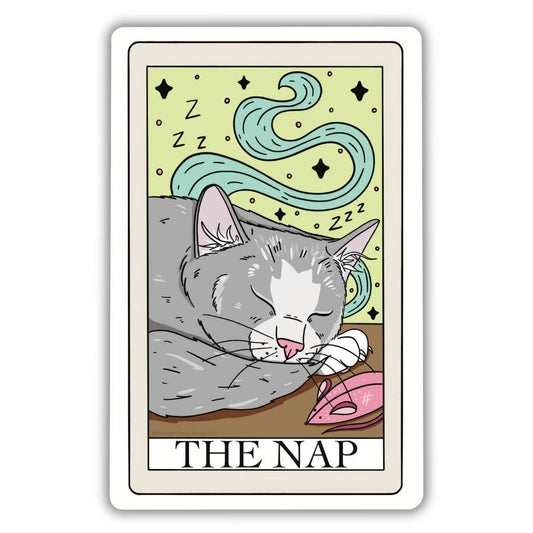 The Nap Cat Tarot Card Vinyl Sticker: Loose Sticker