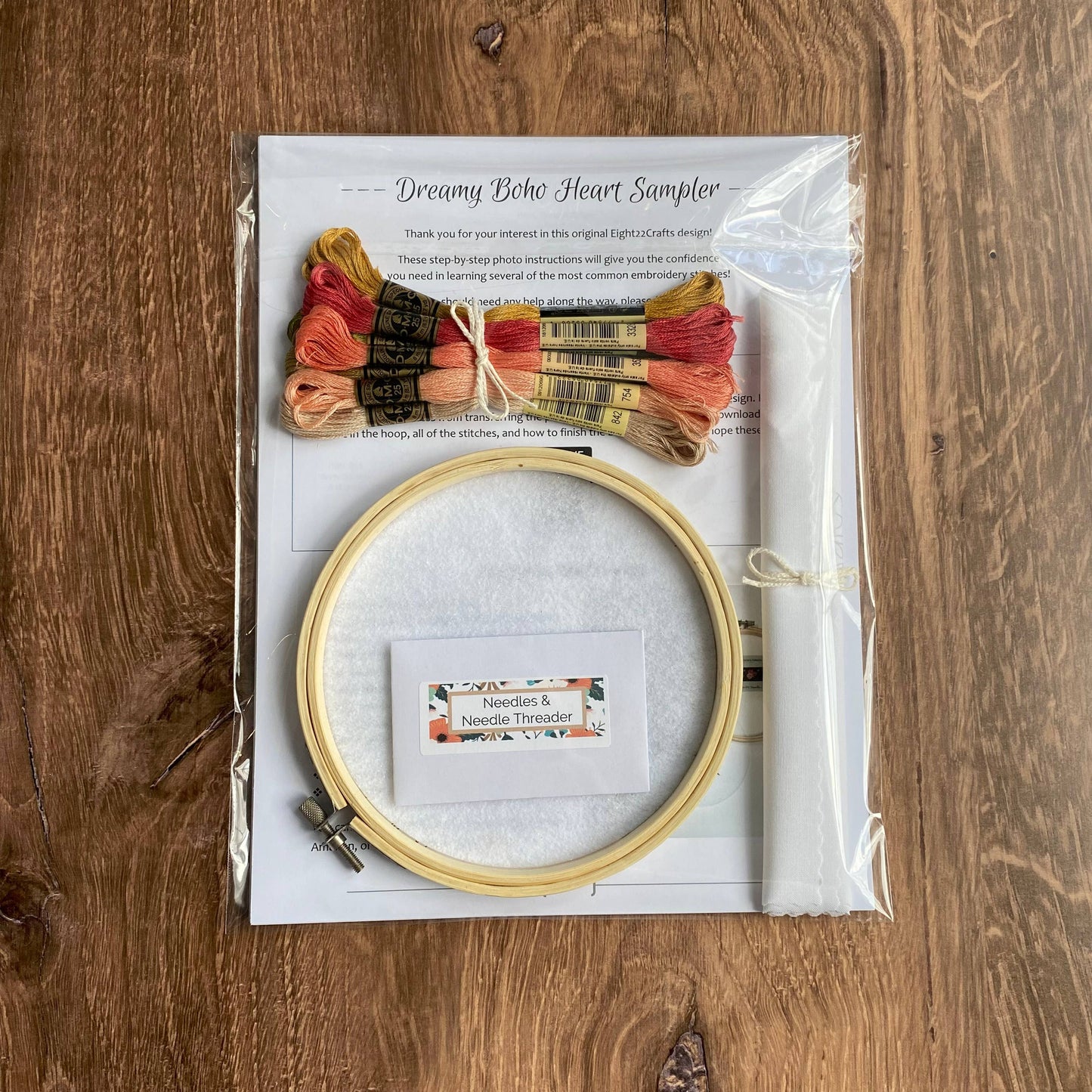 Dreamy Boho Heart Sampler Embroidery Kit