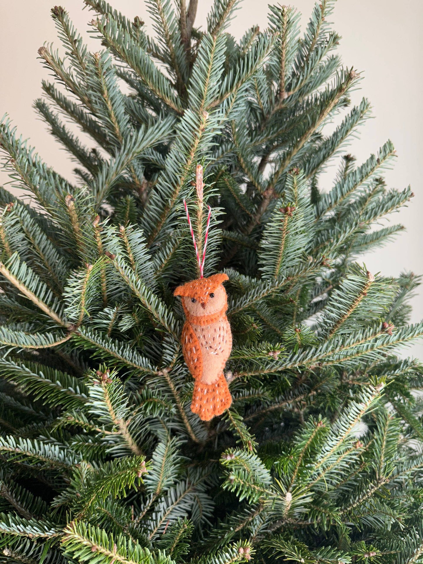 Hand-Stitched Owl Ornament