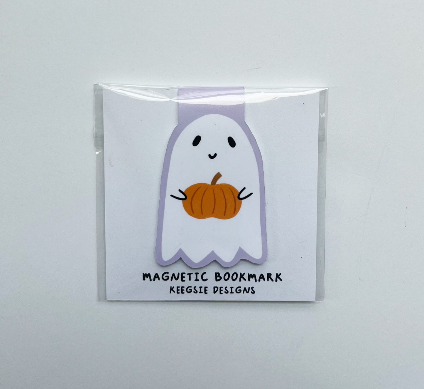 Pumpkin Ghost Magnetic Bookmark