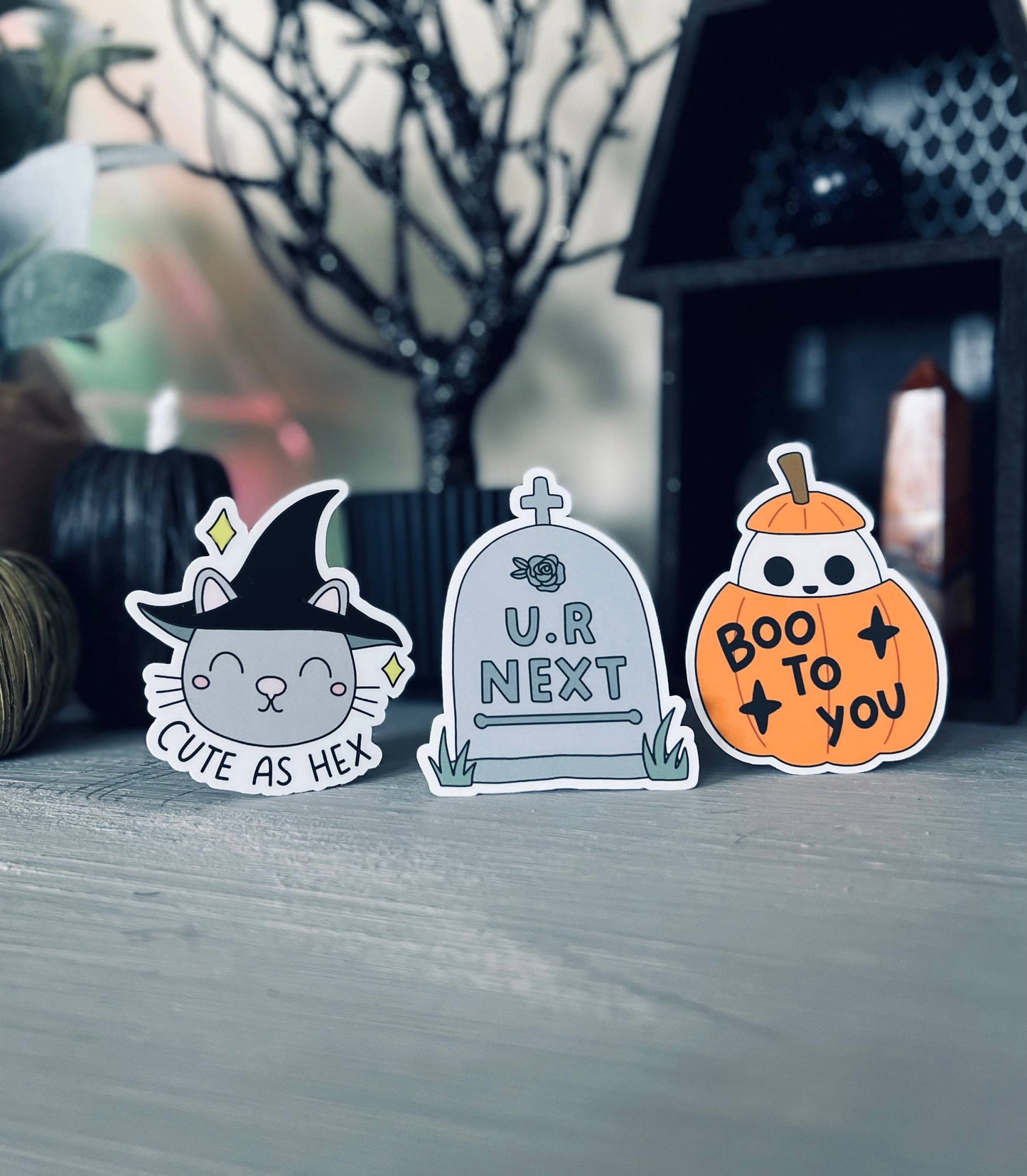 Cute as Hex Cat Witch Vinyl Sticker