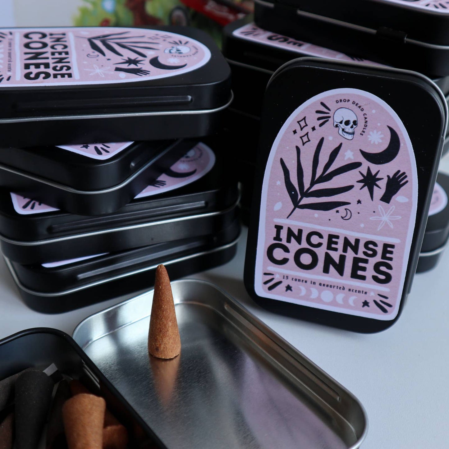 Incense Cones in Tin