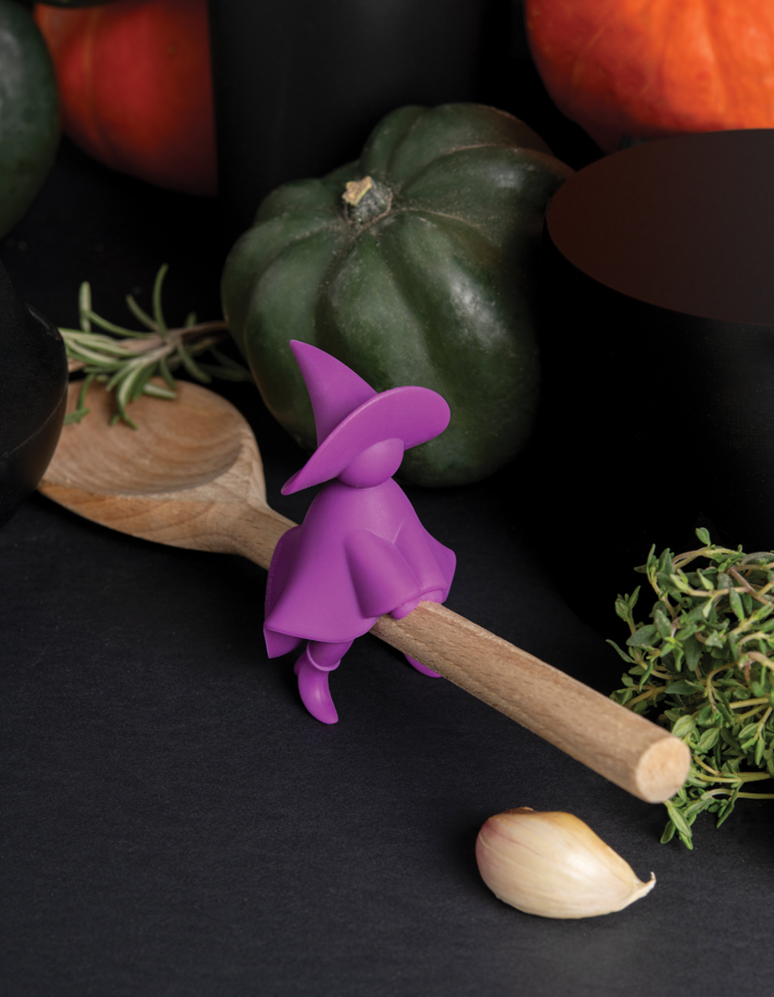 Agatha Witch Spoon Holder and Steam Releaser for Stove Top