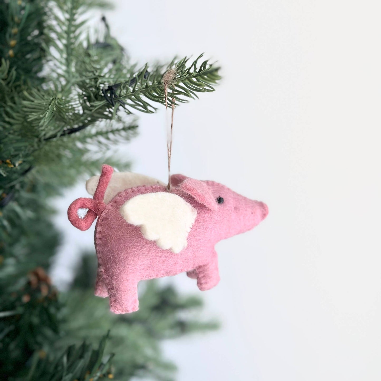 Flying Pug - Felt Hanging Ornament