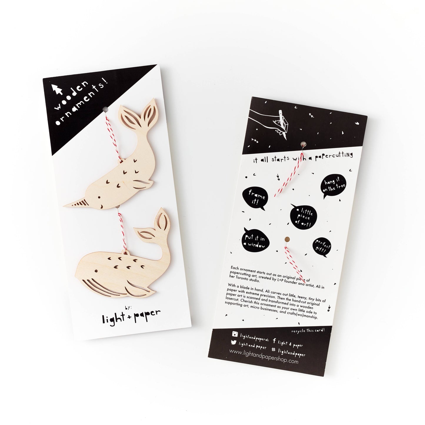 Sweater and Stocking Wooden Ornaments