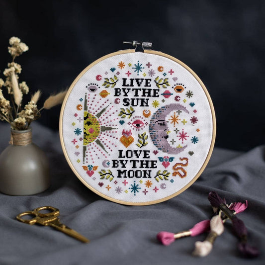 'Love By The Moon' Cross Stitch Kit