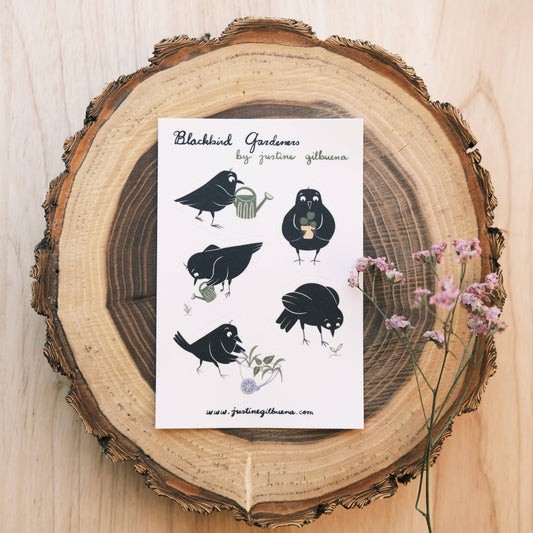 Blackbird Gardeners Sticker Sheet