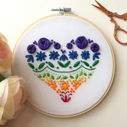 Heart Sampler Embroidery Kit