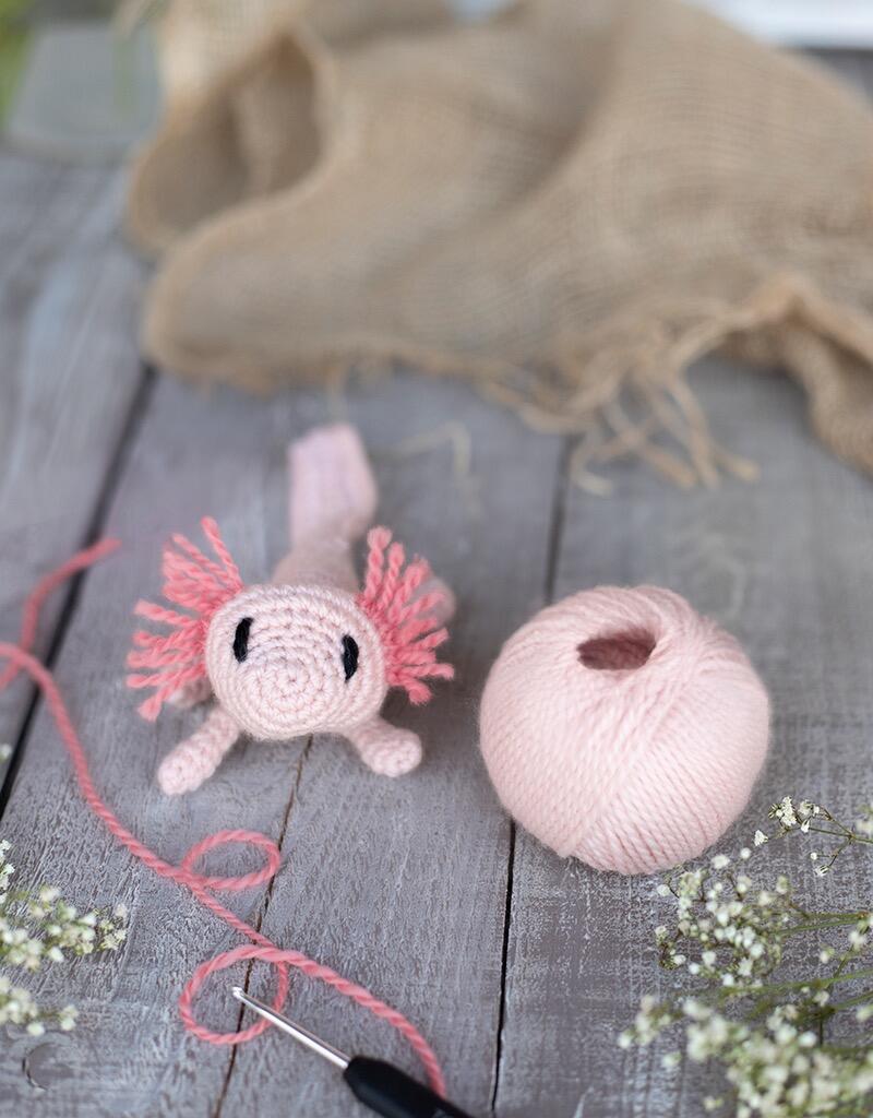 Mini Danielle the Axolotl Crochet Kit