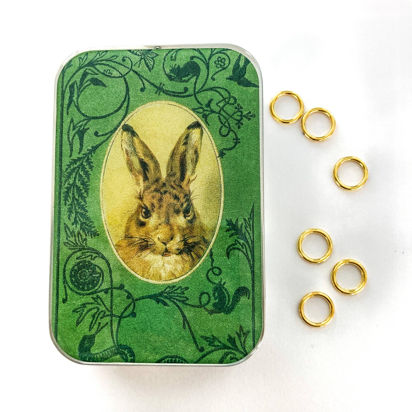 Vintage Bunny Notions Storage Tin