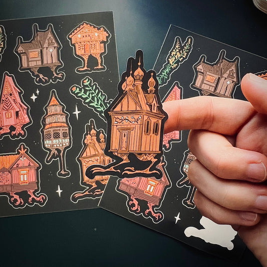 Baba Yaga Houses Sticker Sheet