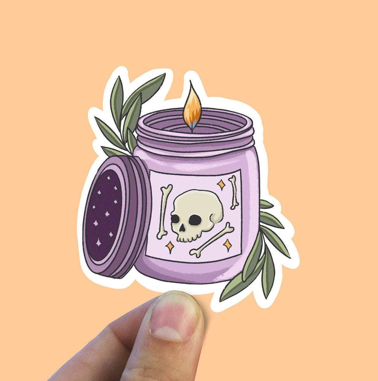 Poison Candle Vinyl Sticker: Die Cut Unpackaged