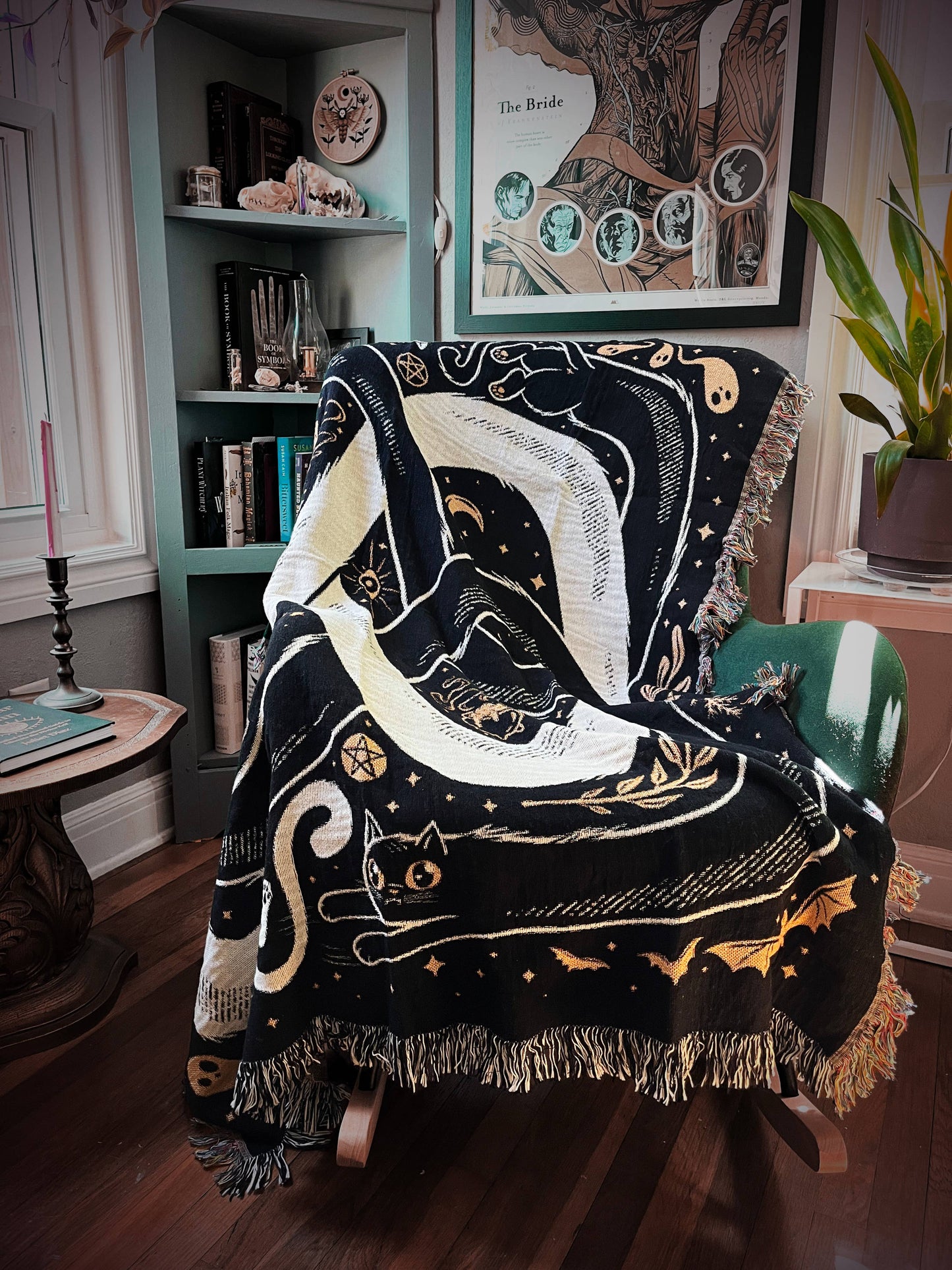 OuroPURRos Woven Throw Blanket | witchy | cats | occult: 60"x80"