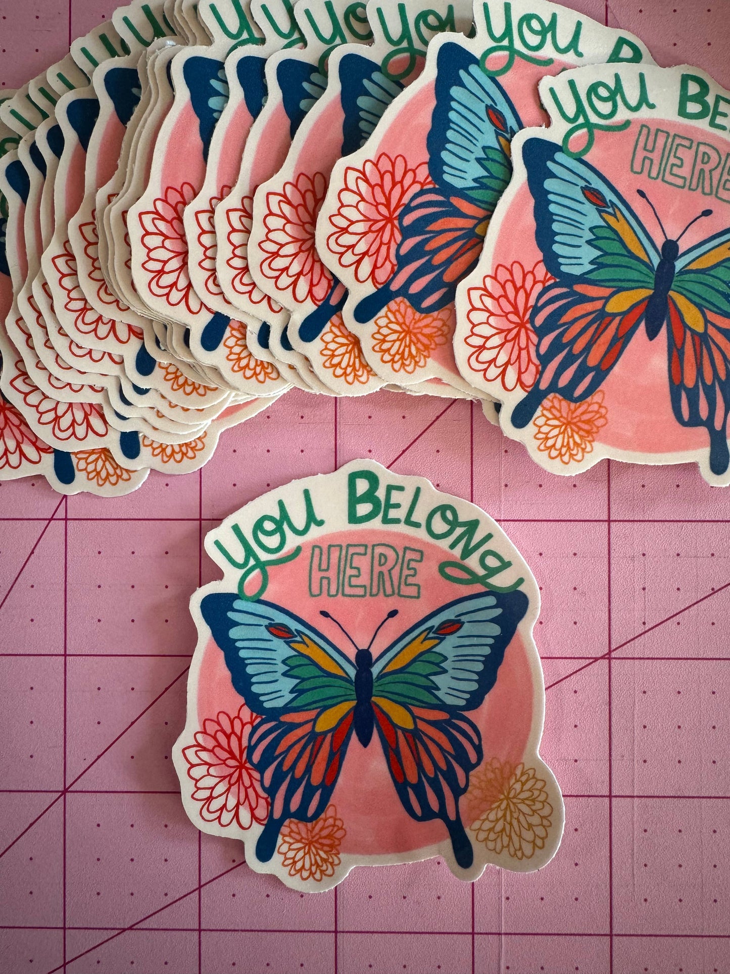 You Belong Here Sticker - Inclusivity/Mental Health