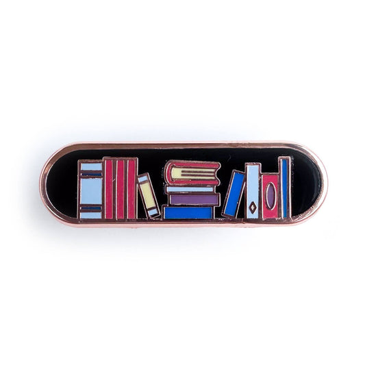 Bookshelf Personality Plaque Enamel Pin