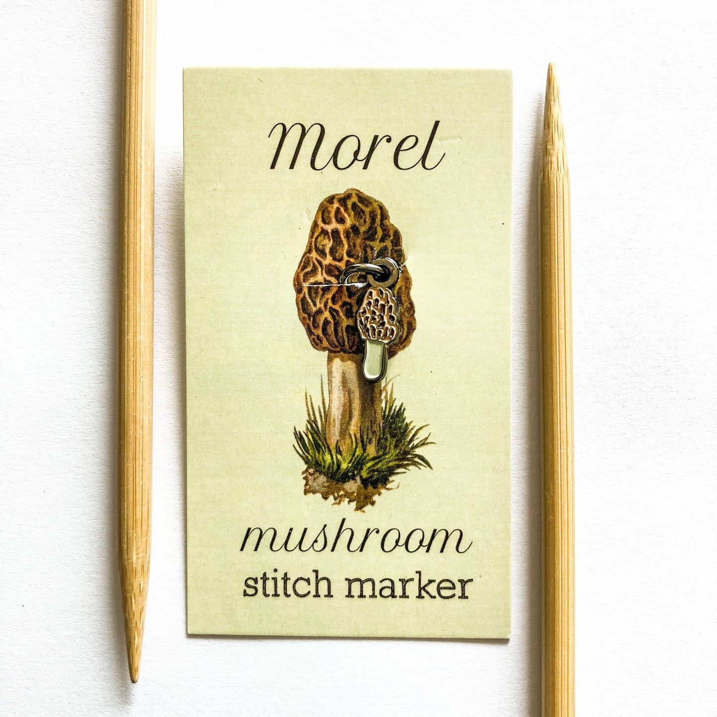 Morel Mushroom Removeable Stitch Marker or Progress Keeper