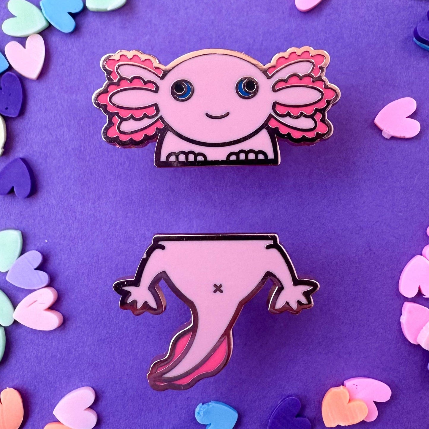 Axolotl Pride Pal Enamel Pin Set