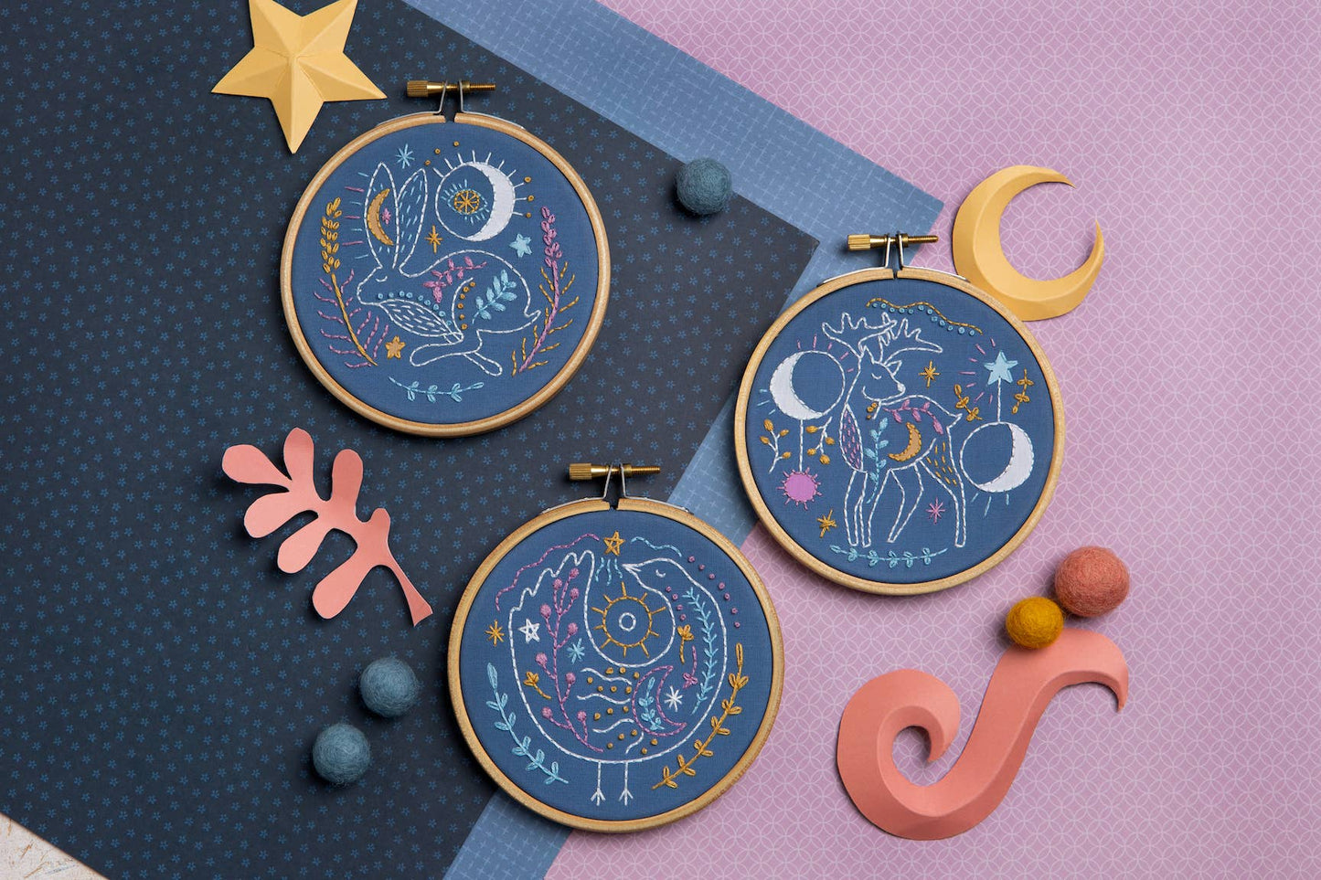 Celestial Bird Mini Embroidery Kit