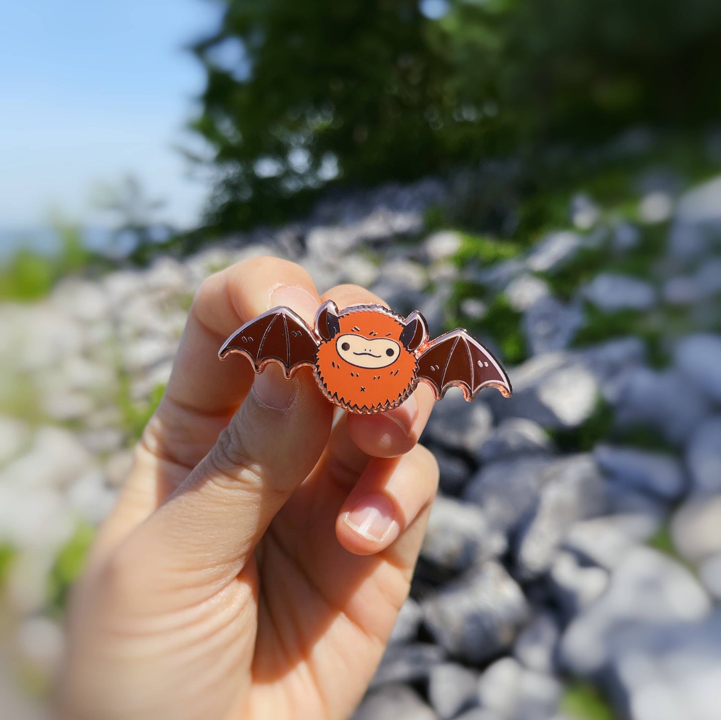 Eastern Red Bat Enamel Pin