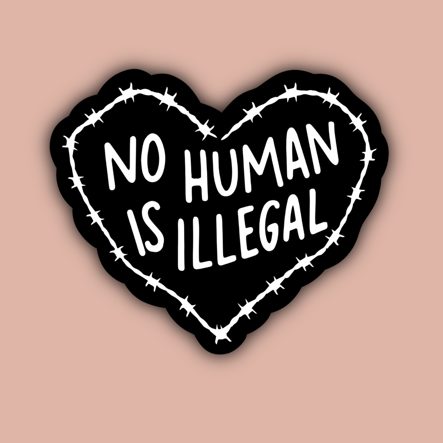 No Human is Illegal Pro-Immigration Social Justice Sticker