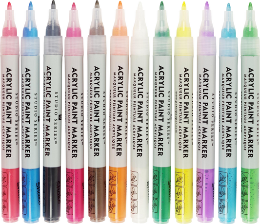 Studio Series Acrylic Paint Marker Set (12-piece set)