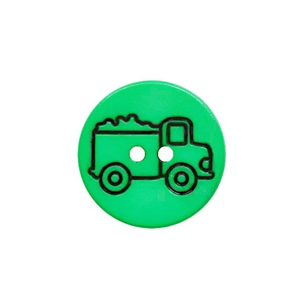 Children's Button with Truck Print