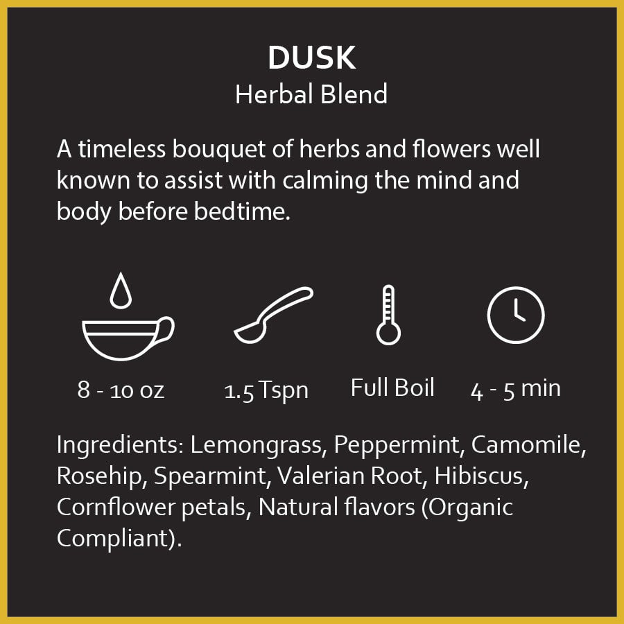 Dusk Herbal Tea by Midnight Teas(e) - Mint, Chamomile & Valerian Herbal