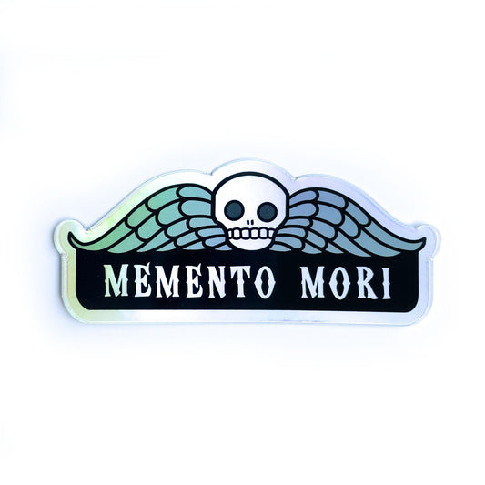 Memento Mori Holographic Sticker