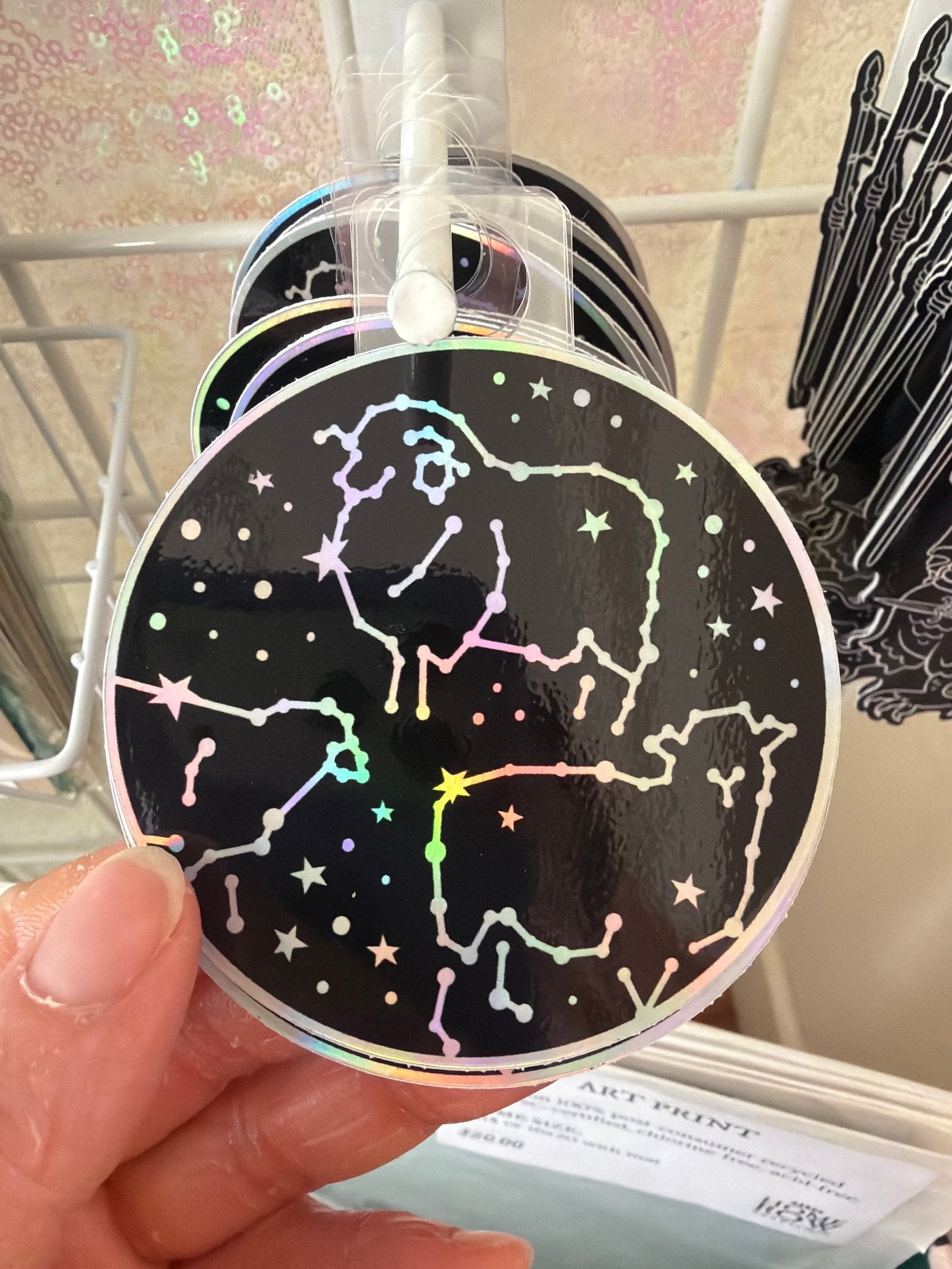 Celestial Sheep Holographic Sticker by Home Row Handcraft