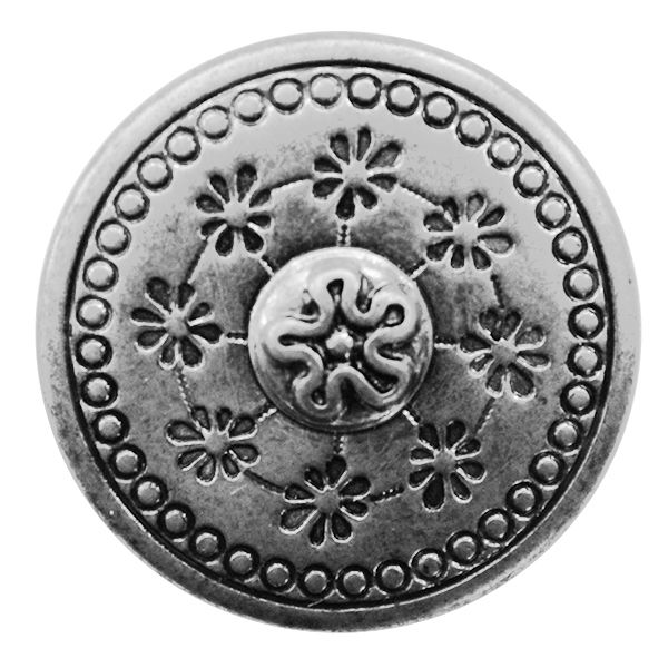 311106 - Metal Floral Design Button