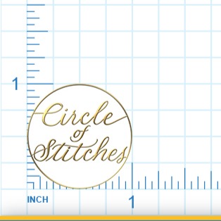 Circle of Stitches Enamel Pin - Black or White