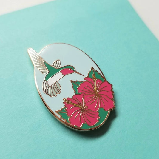 Hummingbird Enamel Needle Minder