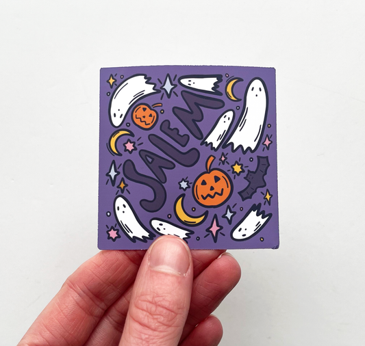 Salem Halloween Square Sticker