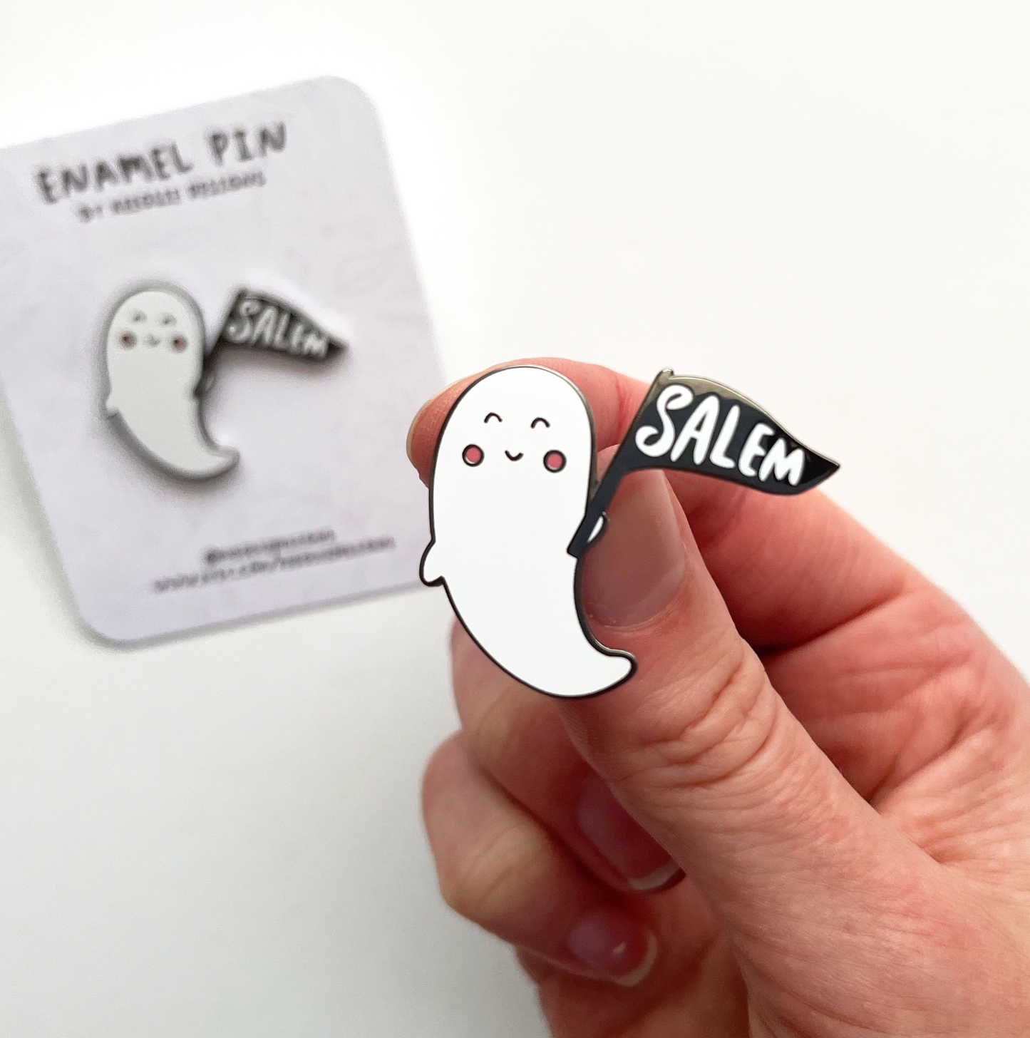 Salem Ghost Enamel Pin