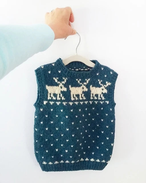 #3 Sheep & Reindeer Child's Vests by Yankee Knitter Designs