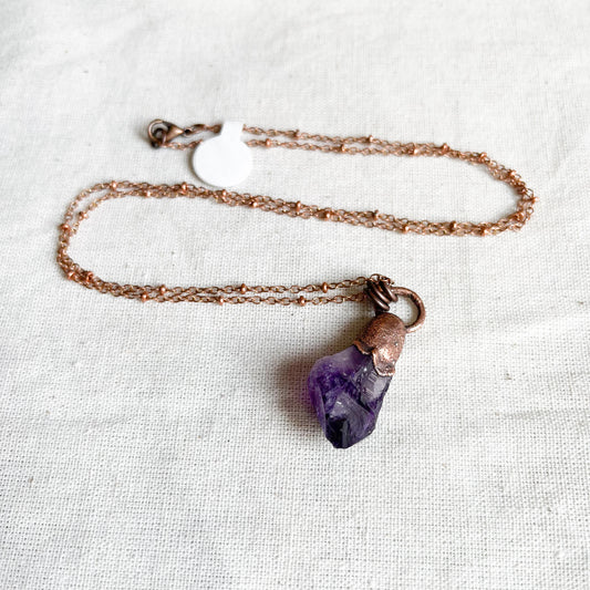 Amethyst Electroform Necklace by The Cyprus Cabinet
