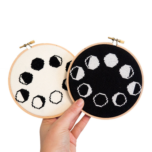 Moon Phases Cross Stitch Kit