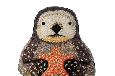 Otter Embroidery Doll Kit by Kiriki Press
