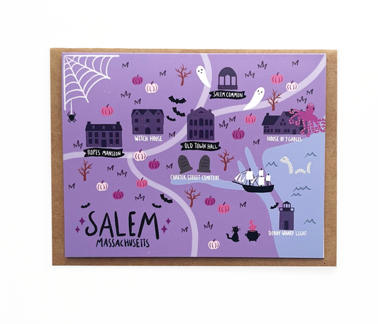 Salem Massachusetts Halloween Card
