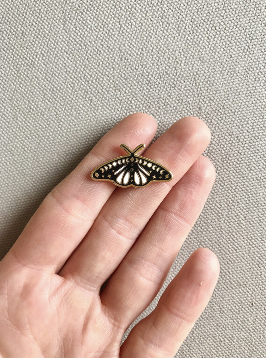 Cosmic Moth Enamel Pin