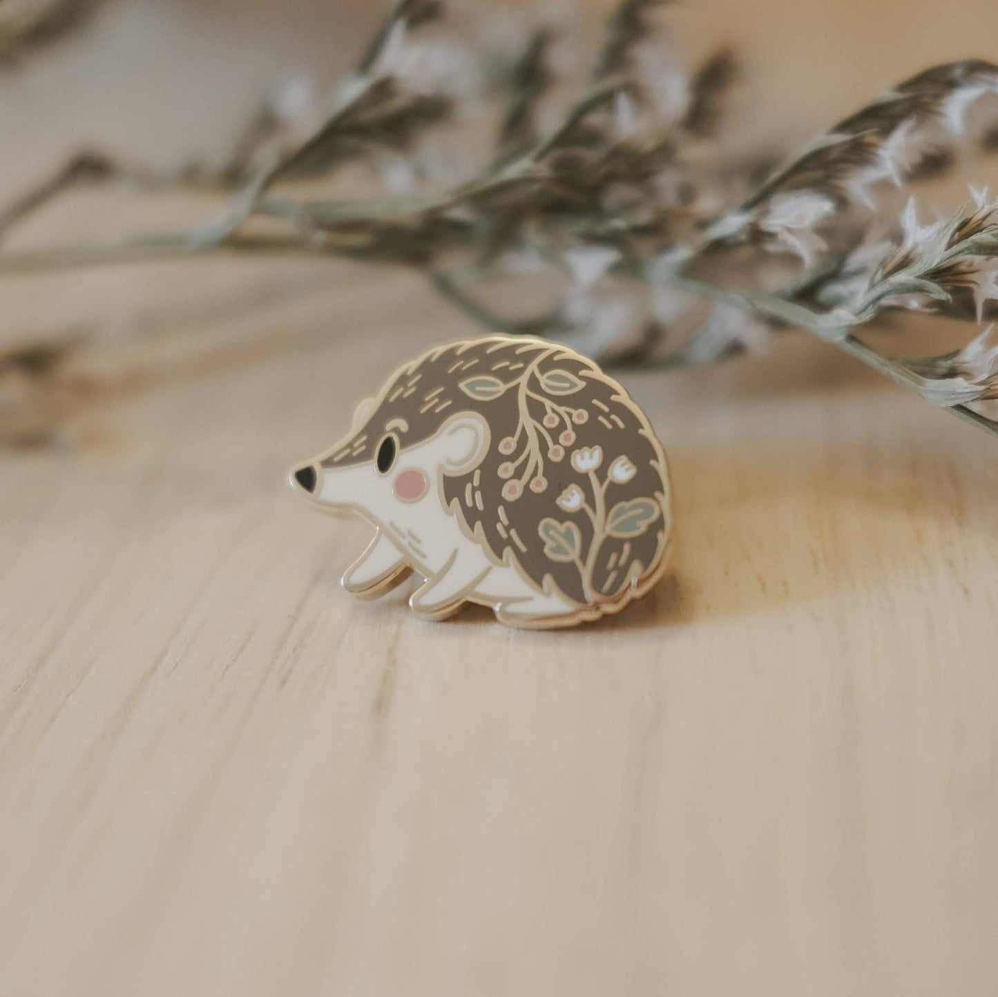 Hedgehog Enamel Pin (With Locking Clasp)