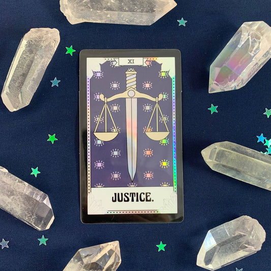Justice Tarot Card Sticker