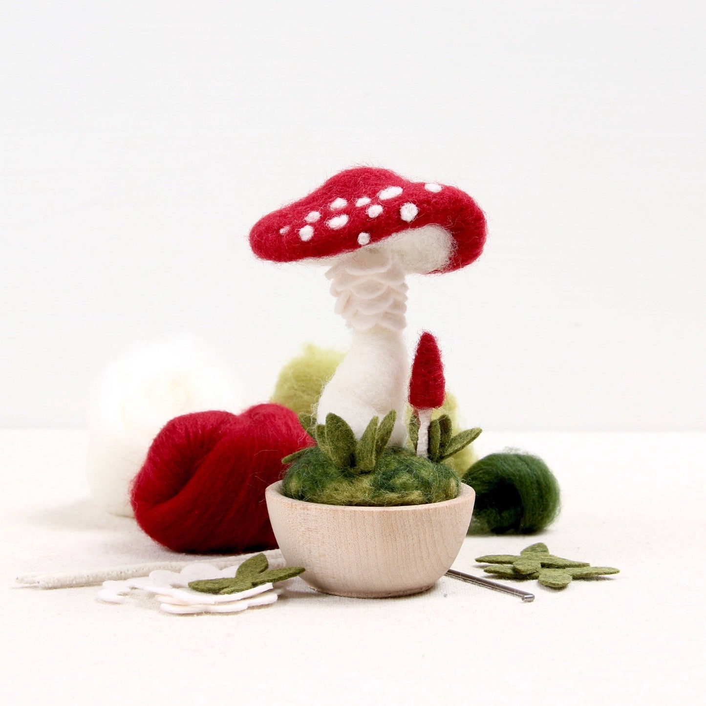 Crimson Toadstool Needle Felting Kit