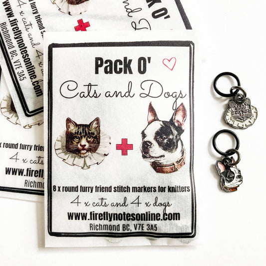 Dogs and Cats Stitch Marker Set