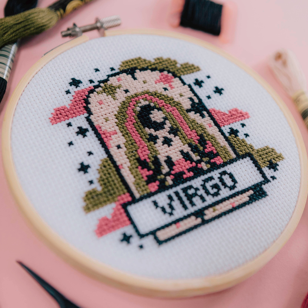 SALE - 'Virgo' Zodiac Star Sign Cross Stitch Kit