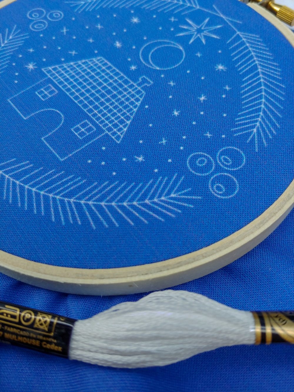 Holiday Home - Cozyblue Handmade Embroidery Kit