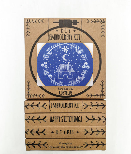 Holiday Home - Cozyblue Handmade Embroidery Kit