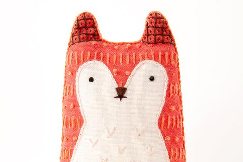 Fox Embroidery Doll Kit by Kiriki Press