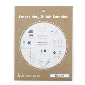 Beginner Embroidery Stitch Sampler Kit by Kiriki Press