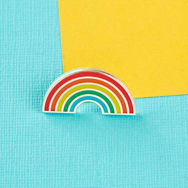 Rainbow Enamel Pin – Circle of Stitches